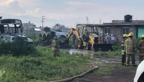 Controlan fuga de gas en Tezoyuca; hallan toma ilegal