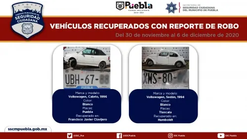 Remitió policía municipal de puebla 31 vehículos ante el MP