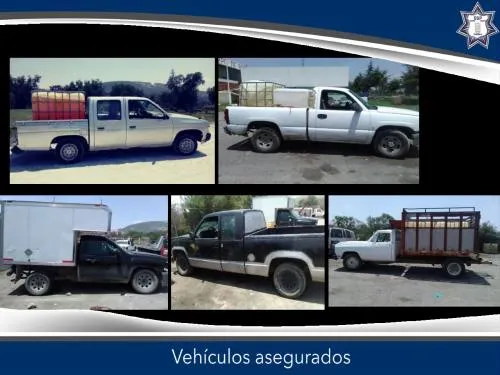 En operativos coordinados, SSP decomisa 10 vehículos con hidrocarburo robado