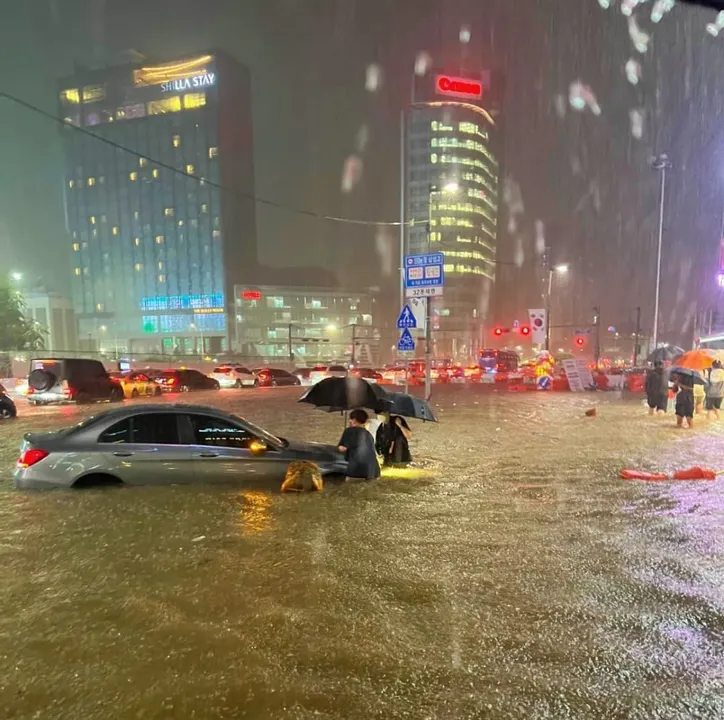 Inundaciones Corea del Sur