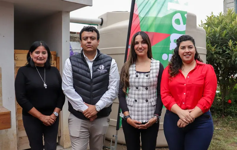 Diputada Xel Arianna Hernández impulsa captador de agua en el distrito 11 en colaboración con Heineken