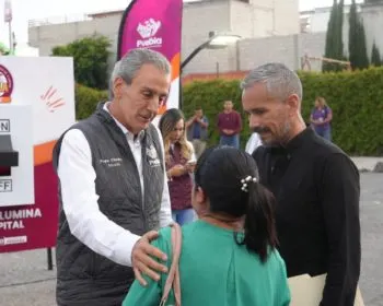 Inaugura Ayuntamiento de Puebla modernización de luminarias LED en la colonia Constitución Mexicana
