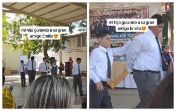 Menor guía a su amigo con discapacidad visual en el vals de graduación y rompen corazones