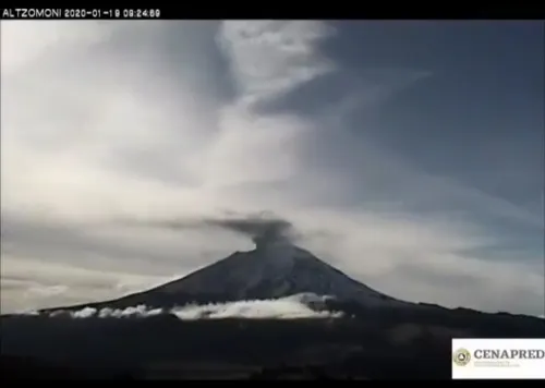 Continúa estable actividad del volcán Popocatépetl
