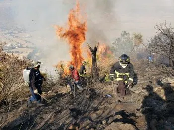 Reporta el gobierno estatal tres incendios forestales en Puebla