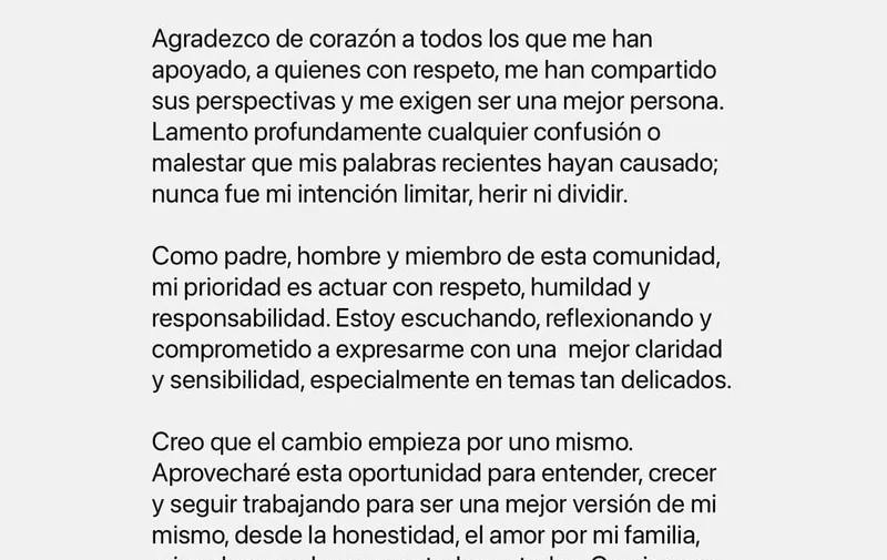 Javier "Chicharito" Hernández pidió disculpas tras ser criticado por comentarios considerados sexistas