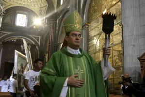 Catedral de Puebla recibe Antorcha Guadalupana