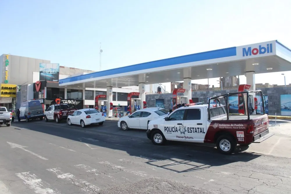 Baleado Mobil gasolinería