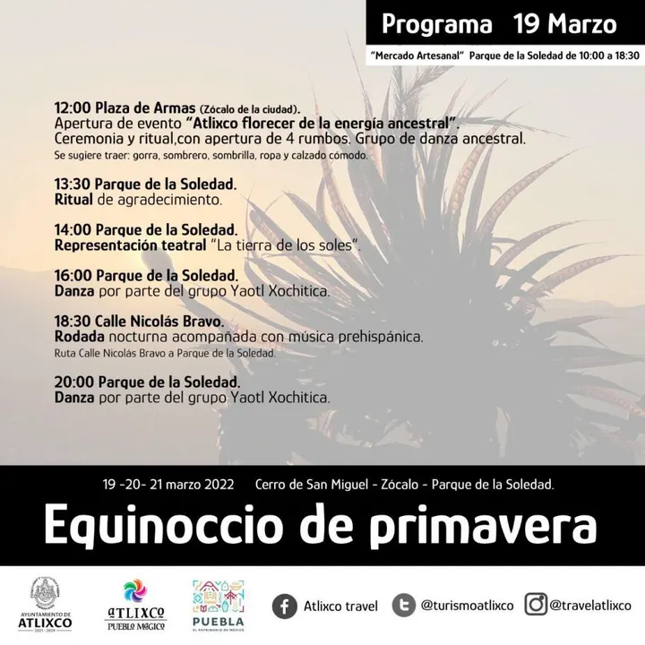 Conoce las Actividades del Primer Equinoccio de Primavera en Atlixco