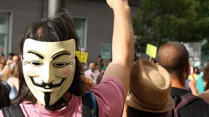 Manifestación global de Anonymous, la mayor protesta de la historia