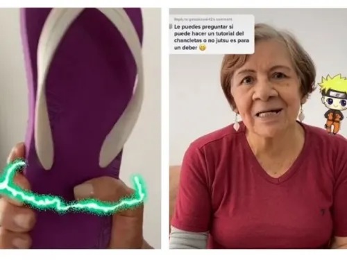Checa el genial tutorial para dar chanclazo de esta abuelita
