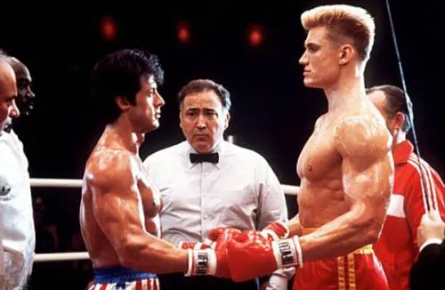 “Rocky” y “Drago” nuevamente cara a cara 32 años después
