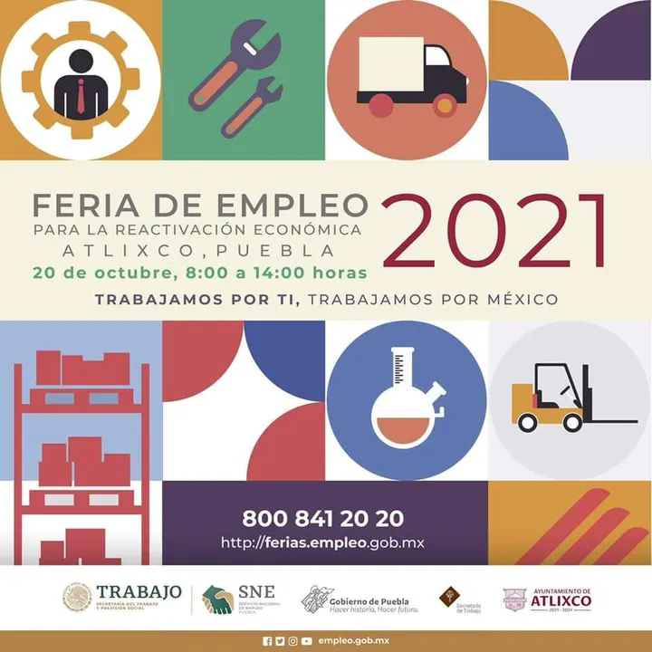 Para la reactivación económica, Atlixco será sede de la Feria del Empleo 2021
