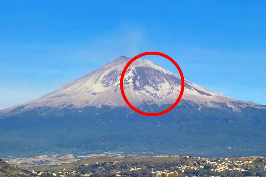 Volcan Popocatepetl Hundimiento
