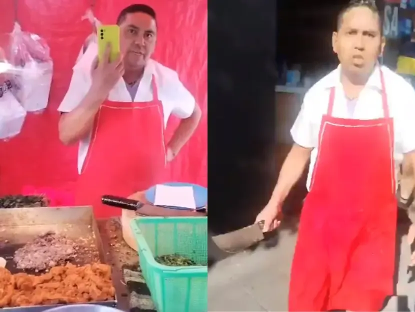 Taquero amenaza a clientes