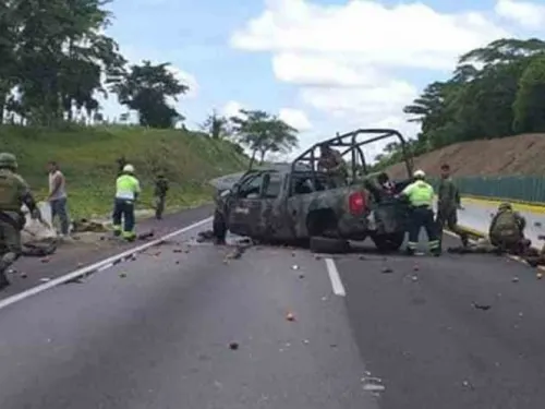 Reportan seis militares heridos tras volcadura en Veracruz