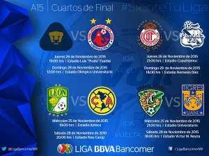 Listos los horarios de los cuartos de final