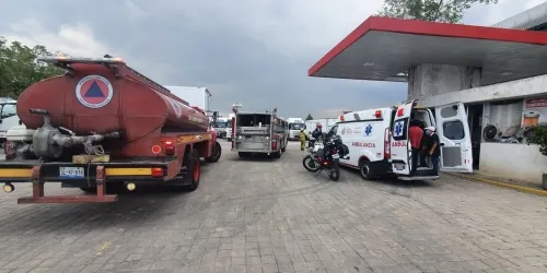 Protección Civil de San Andrés Cholula atendió explosión de un contenedor en Tlaxcalancingo