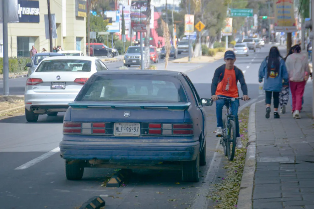 Obstrucción de ciclovía