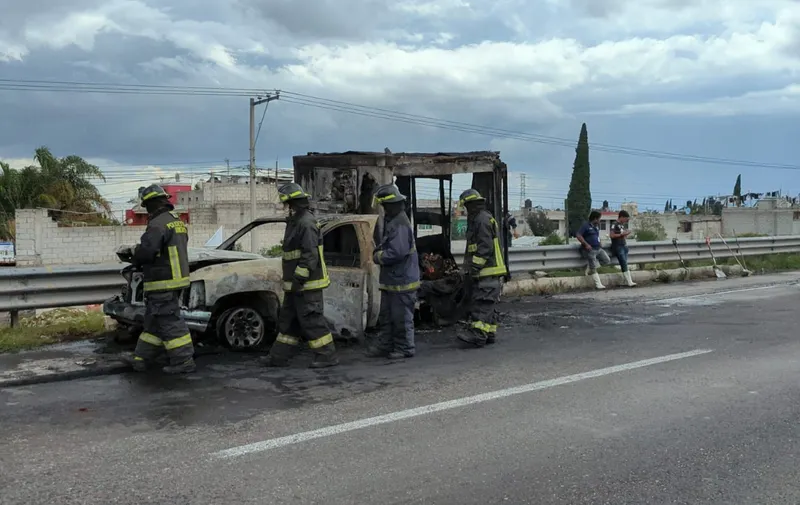 Camioneta se incendia