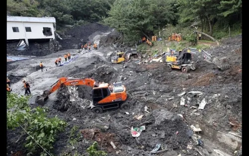 Tifón deja nueve muertos en Corea del Sur