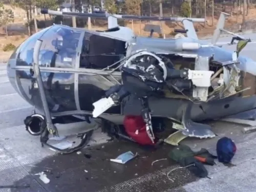 Se desploma helicóptero de la Sedena en Chihuahua