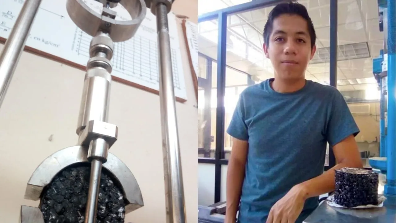 Estudiante de Ingeniería Civil crea pavimento capaz de regenerarse con el agua