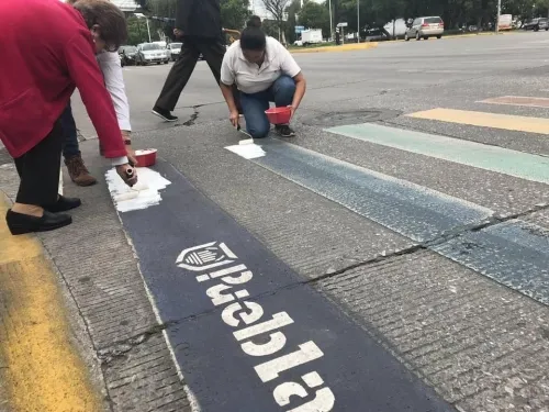 Semovi no sancionará a organización Provida que pintó de blanco cebras peatonales multicolores