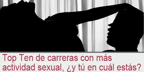 Top Ten de carreras con más actividad sexual