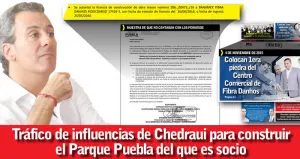 Tráfico de influencias de Chedraui para construir el Parque Puebla del que es socio