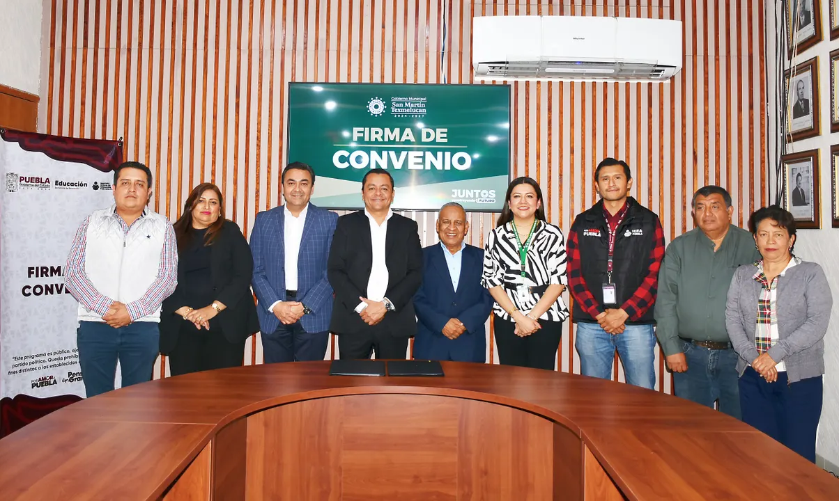Firman gobierno de Texmelucan e IEEA convenios de colaboración en beneficio de adultos