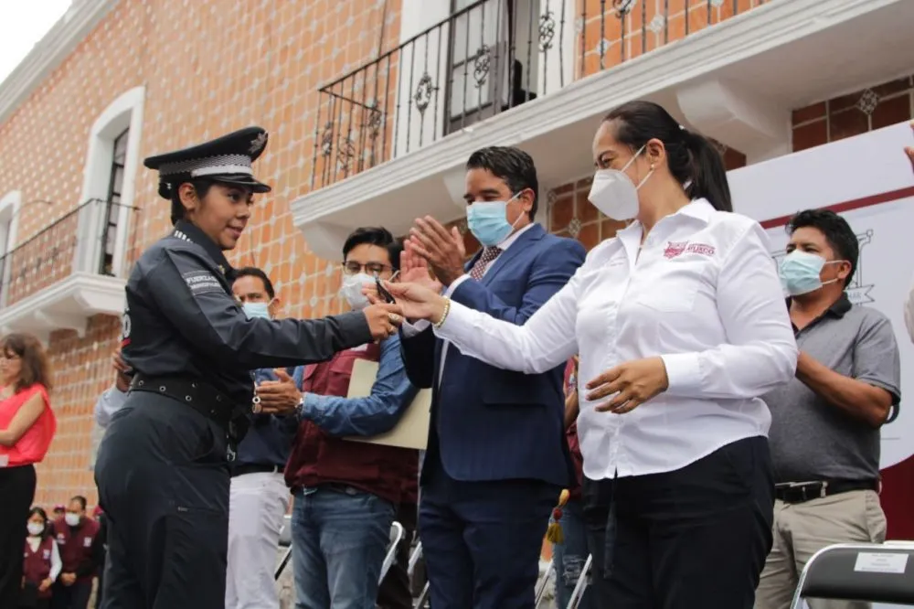 Ariadna Ayala pone en circulación patrullas nuevas para fortalecer la Seguridad Pública en Atlixco