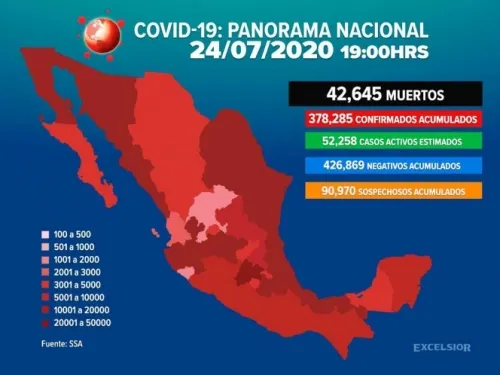 México rebasa los 42 mil muertos por Covid-19