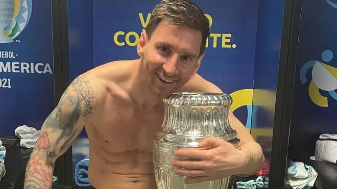Lionel Messi estalló de alegría tras el título con Argentina