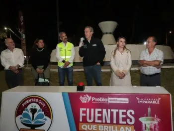 Revitaliza Ayuntamiento de Puebla fuente del parque Rómulo O’Farril Silva