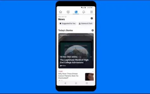 Facebook lanza sección de noticias en colaboración con varios medios