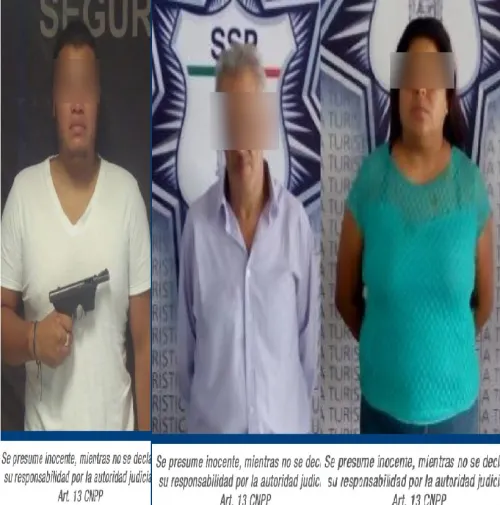 SSP asegura a tres personas por distintos ilícitos en Puebla