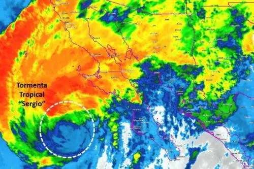 Alertas en Sonora se elevan a naranja y verde por tormenta Sergio
