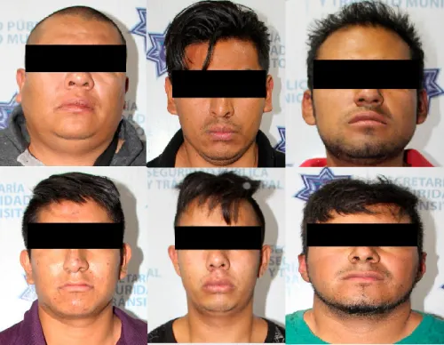 Detuvo SSPTM en la colonia San Miguel Guadalupe a siete hombres por diversos delitos