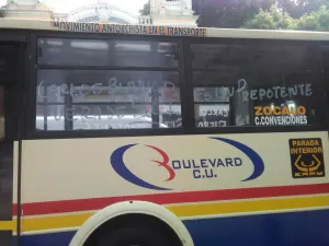 Transportistas se manifiestan en el CH y Casa Aguayo
