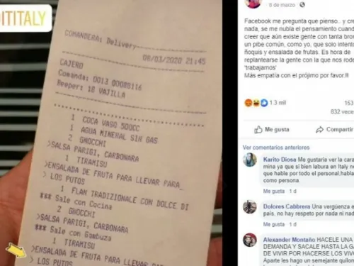 Pareja gay sale a cenar y en el ticket les dejan mensaje homofóbico