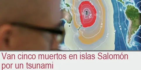 Van cinco muertos en islas Salomón por un tsunami