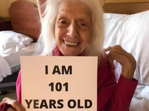 Mujer de 101 años sobrevivió a la gripe española, al cáncer y al Covid-19