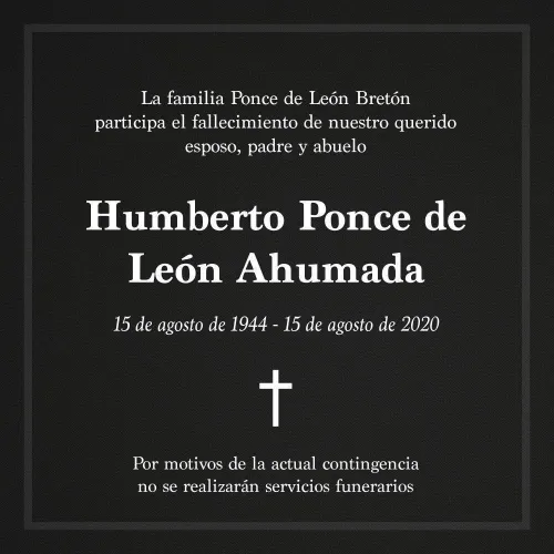 Galletas Gapsa, de luto; muere empresario Humberto Ponce de León Ahumada