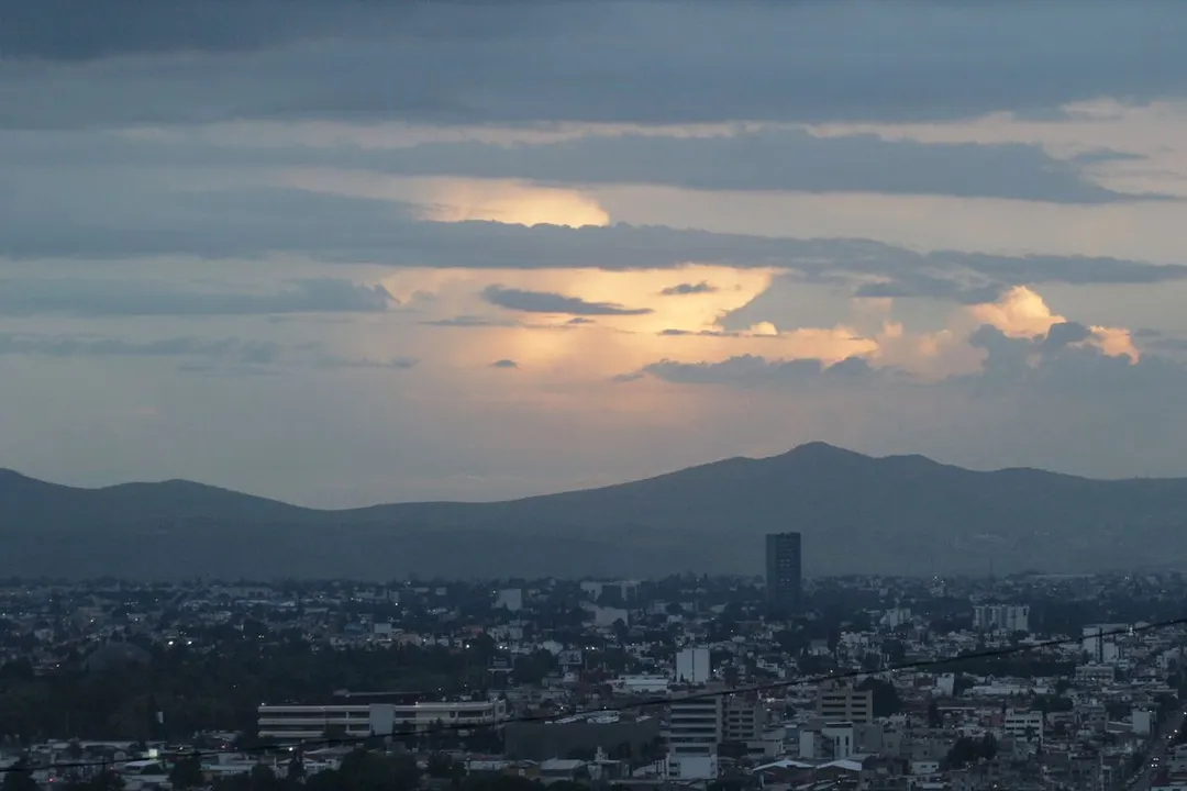 Panorama Paisaje Atardecer Pue