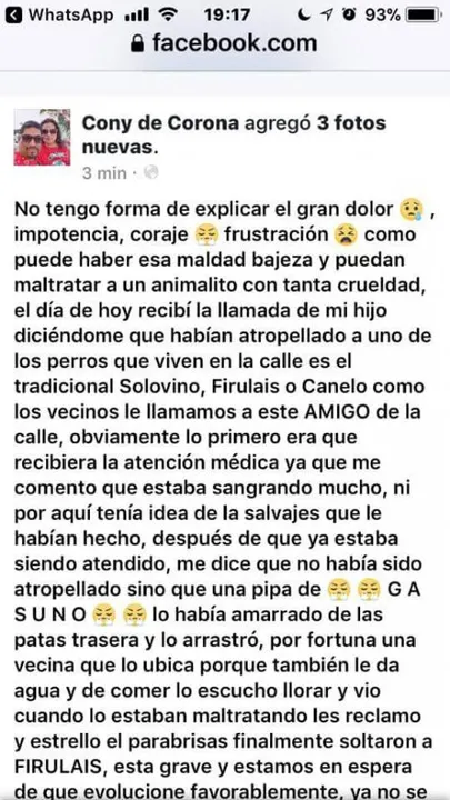 Empleados de la empresa Gas Uno arrastraron a un perro en la Colonia Villa Olímpica