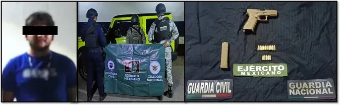 En acciones coordinadas del Gabinete de Seguridad, se realizaron detenciones y aseguramientos de armas de fuego en distintos estados 