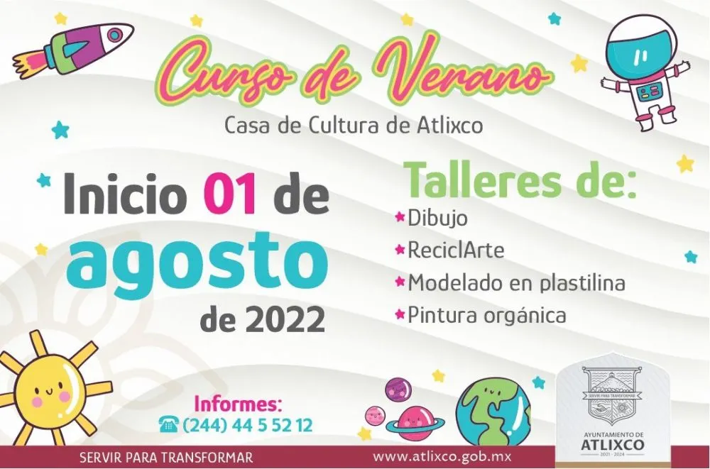 Gobierno de Atlixco fomenta el amor a las bellas artes a través de Curso de Verano