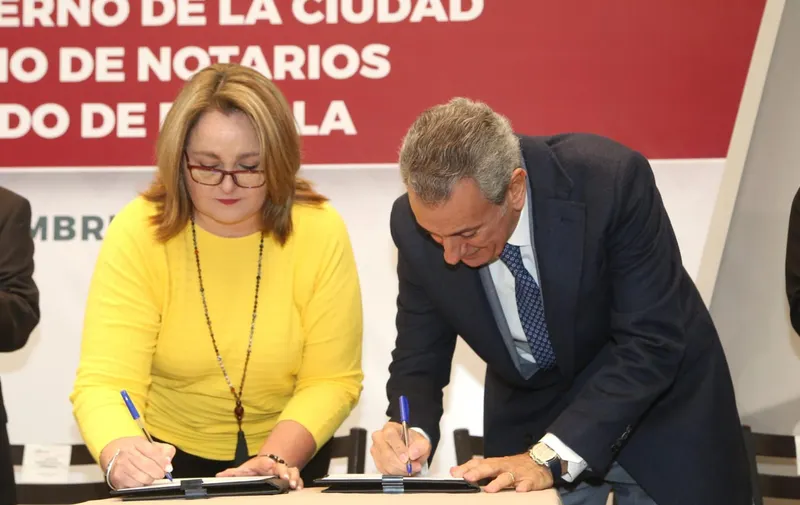 Ayuntamiento de Puebla firma convenio de colaboración con el Colegio de Notarios