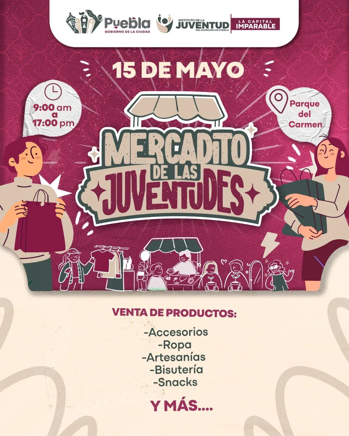 Ayuntamiento de Puebla impulsa el emprendimiento juvenil con el “Mercadito de las Juventudes”